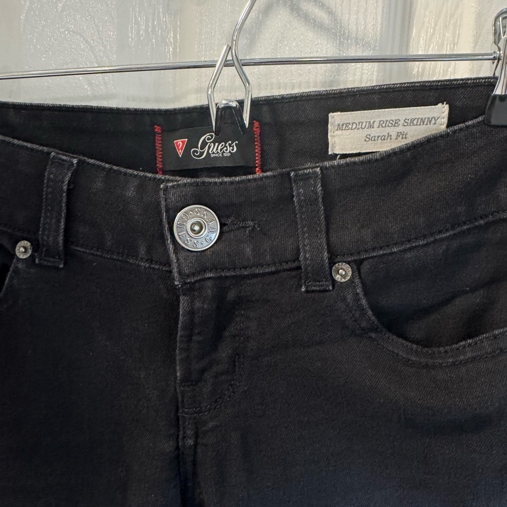 Guess Black Sarah Fit Medium Rise Skinny Jeans - Picture 3 of 5